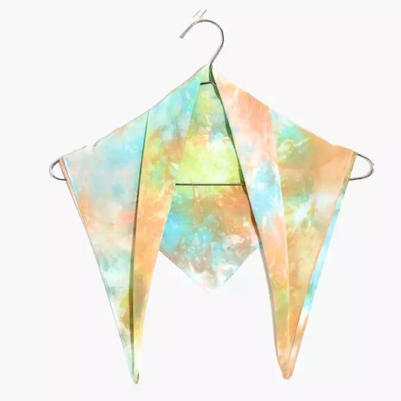 New‎ Madewell Silk Tie-Dye Bandana, rainbow color - Picture 1 of 6